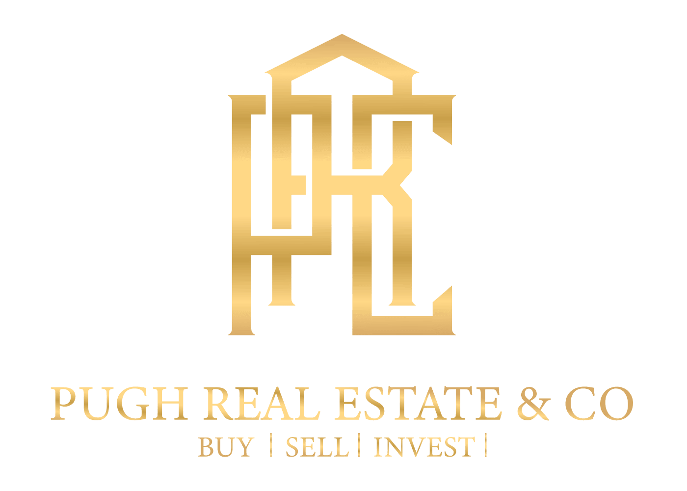 Pugh Real Estate Logo Gold PNG